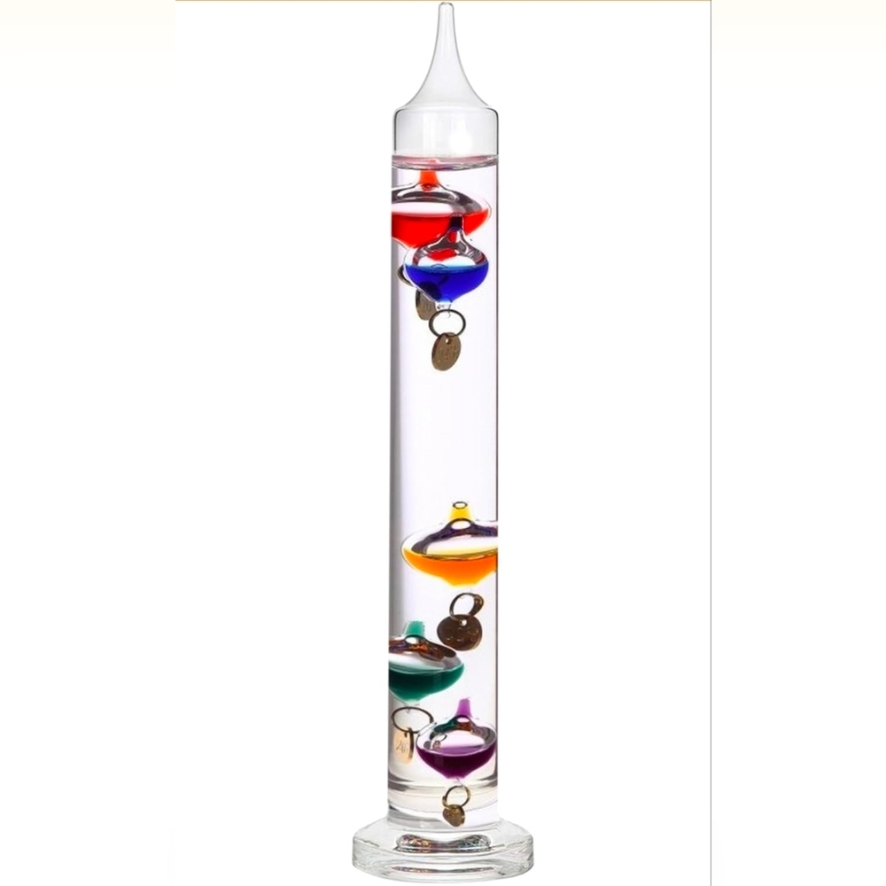 Colorful 11" Glass Galileo Thermometer